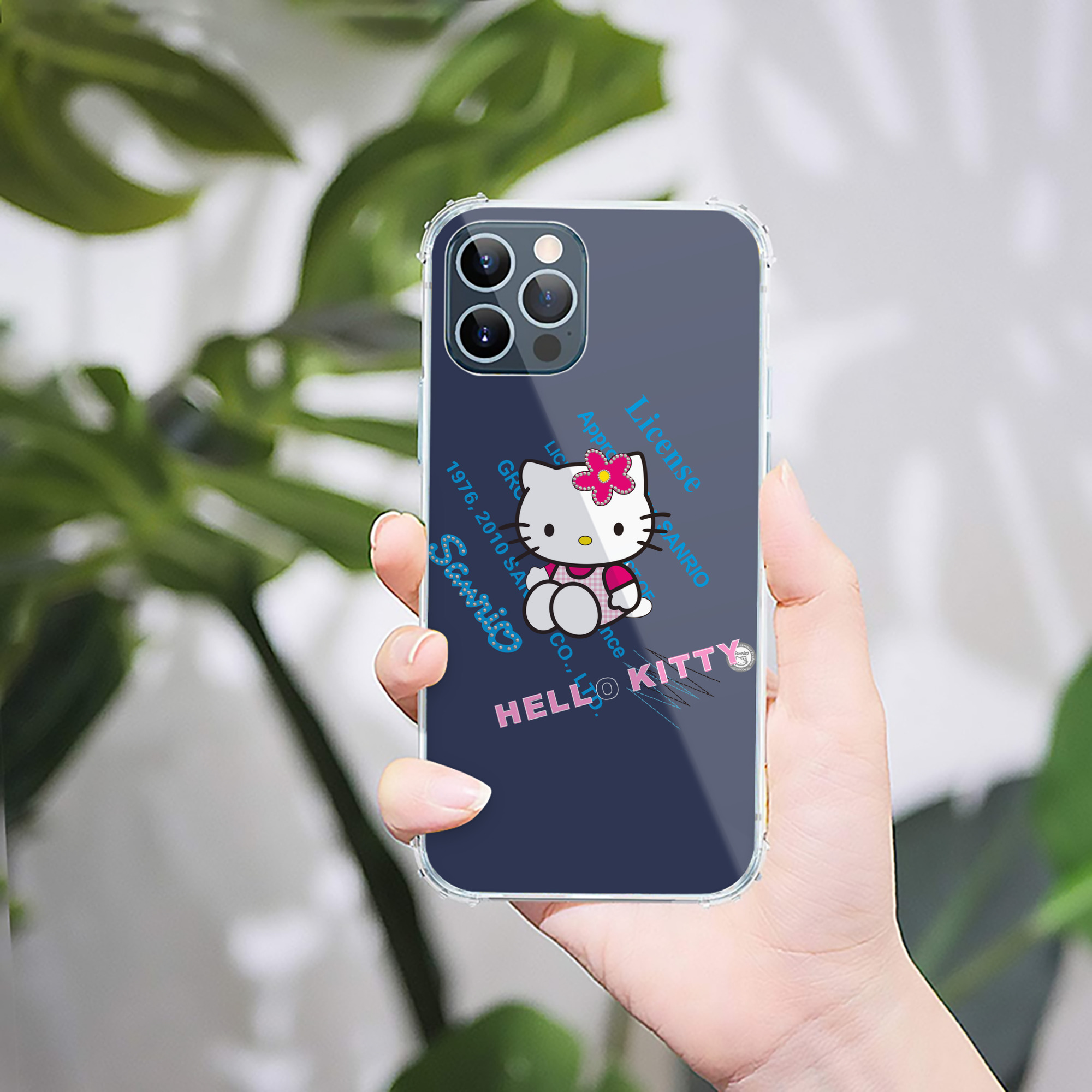 （画像用） Hello Kitty ハローキティ 【iPhone 12シリーズ対応】透明スマホケース（クリアソフトケース）